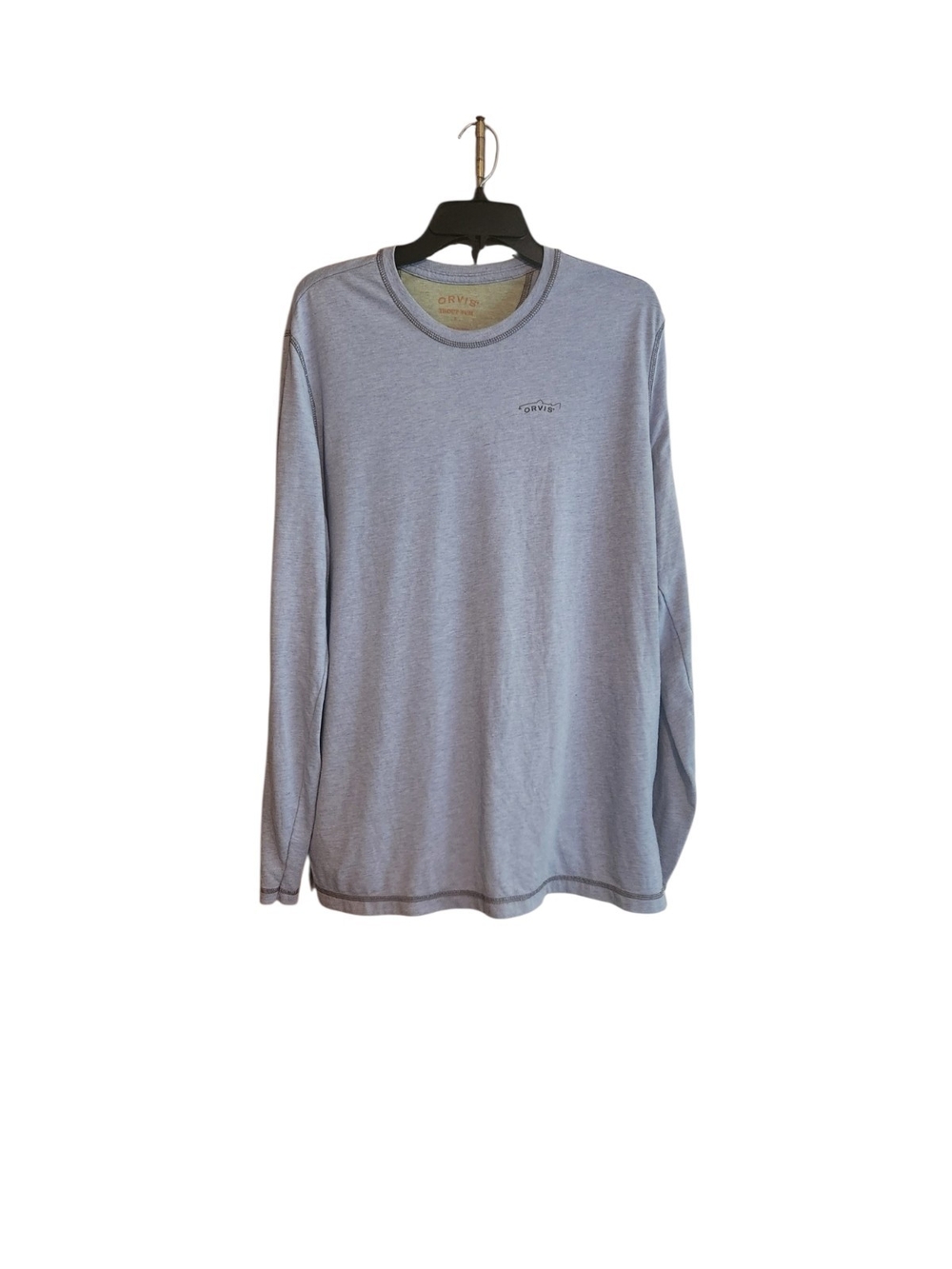 Orvis TROUT BUM Long Sleeve Tee in Gray Size Large